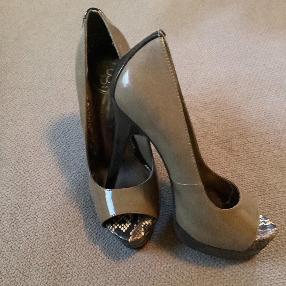 Black and brown heels